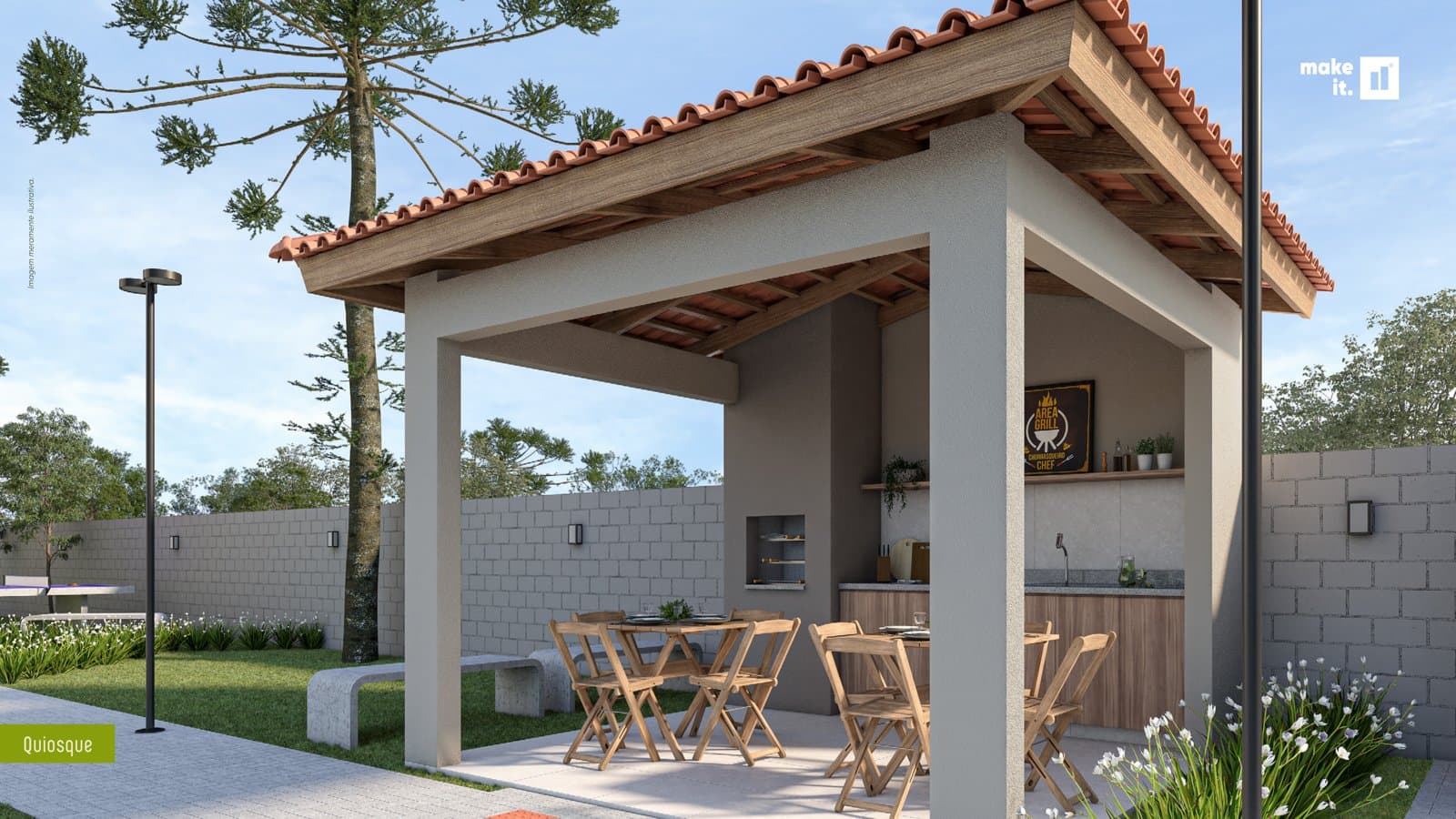 Espaco gourmet quiosque - Arbo