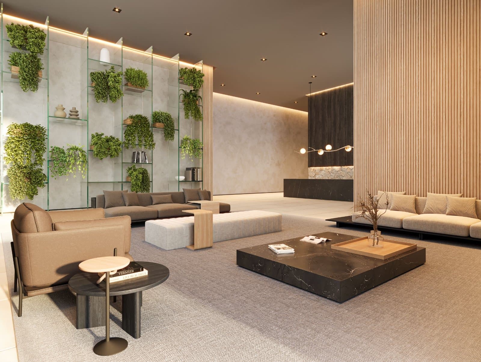 Lounge de entrada - AYA Carlos de Carvalho