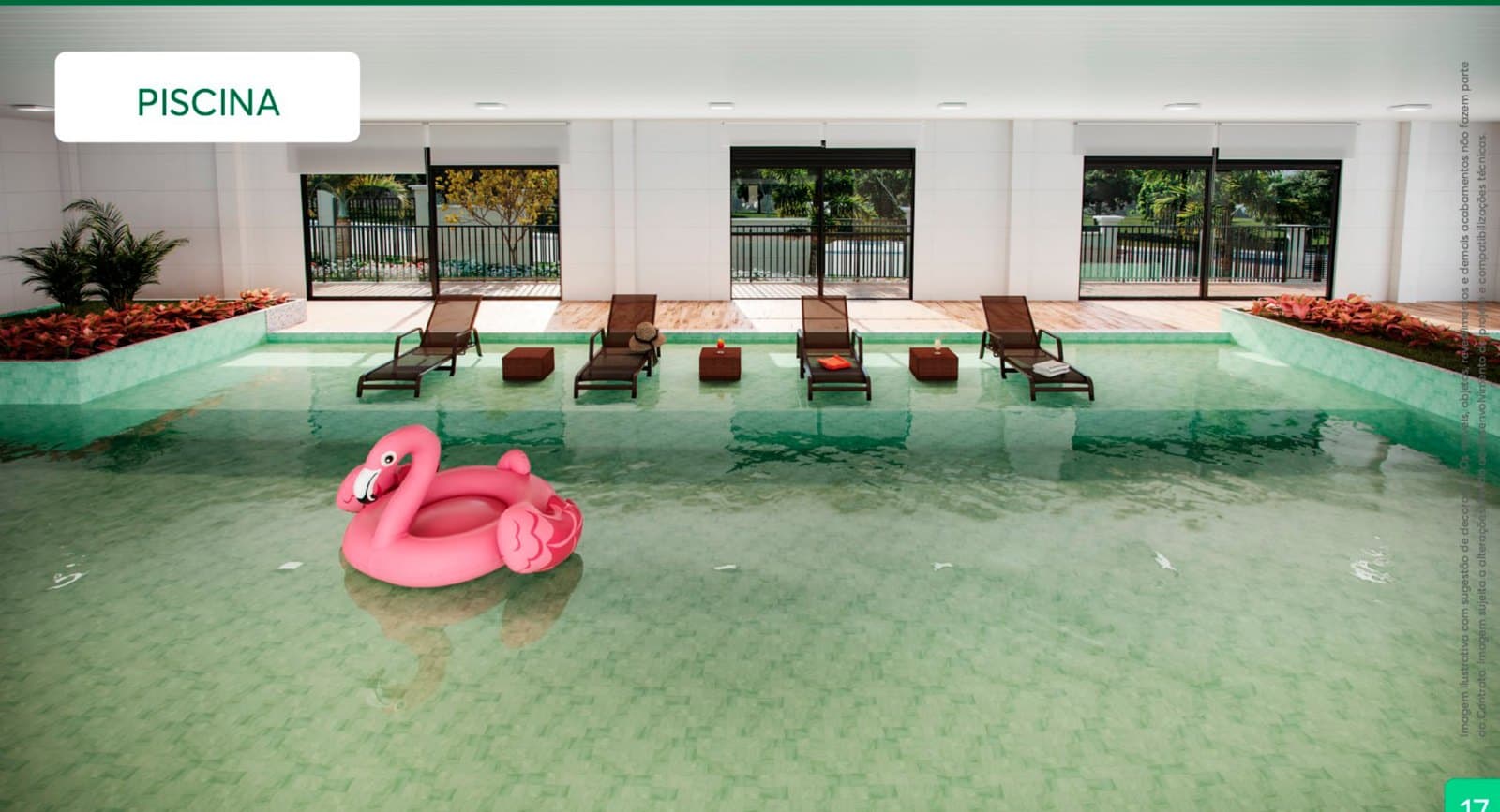 Piscina com prainha e espreguiçadeiras do Château de Vermont