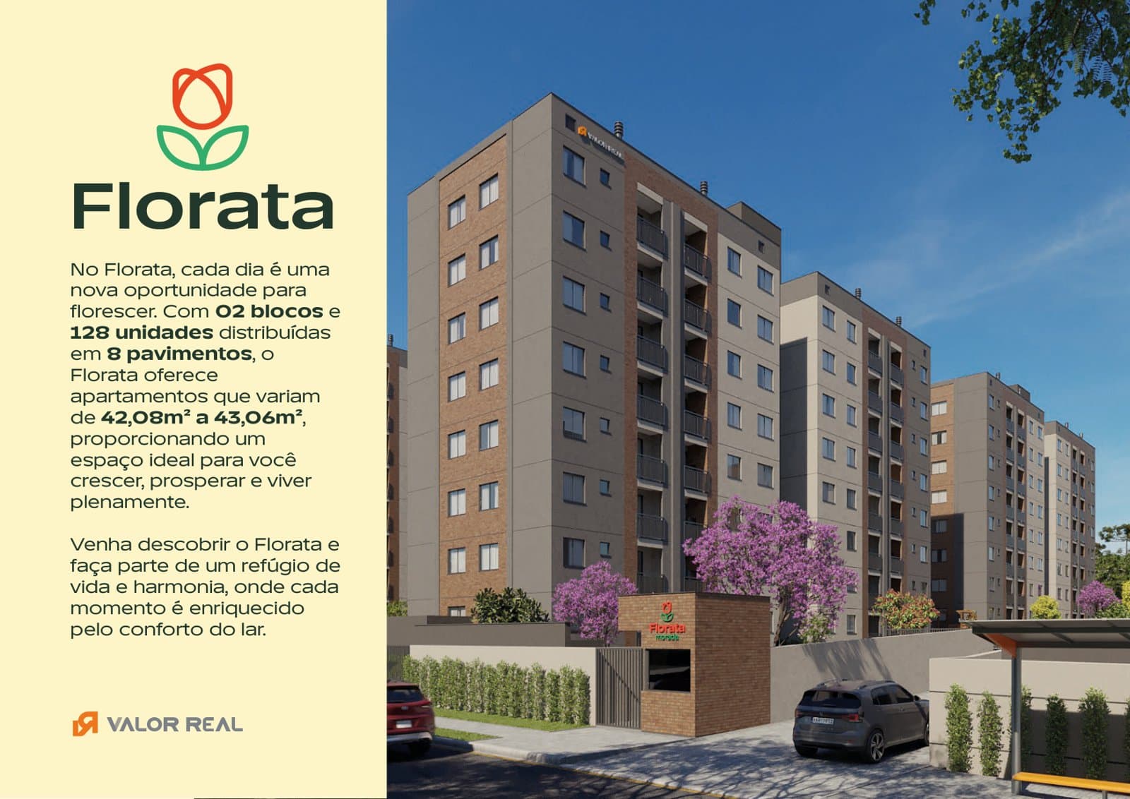 Fachada perspectiva - Morada Florata