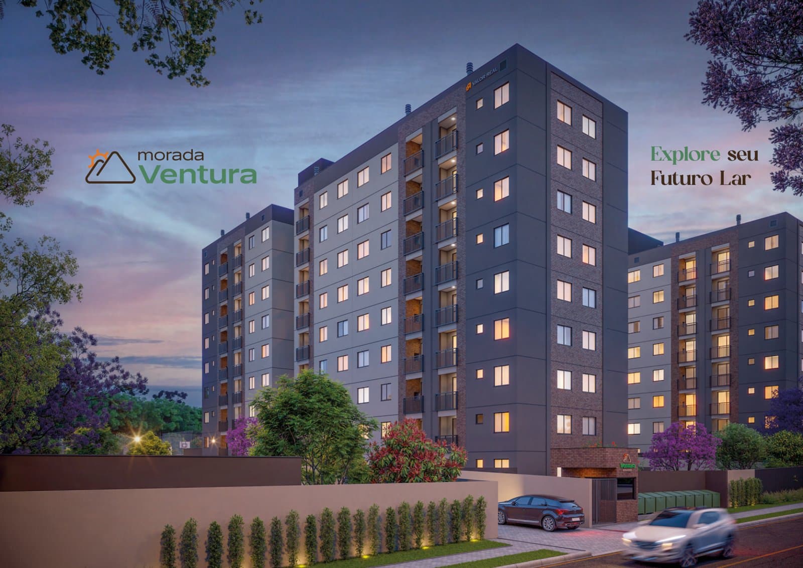 Fachada noite - Morada Ventura