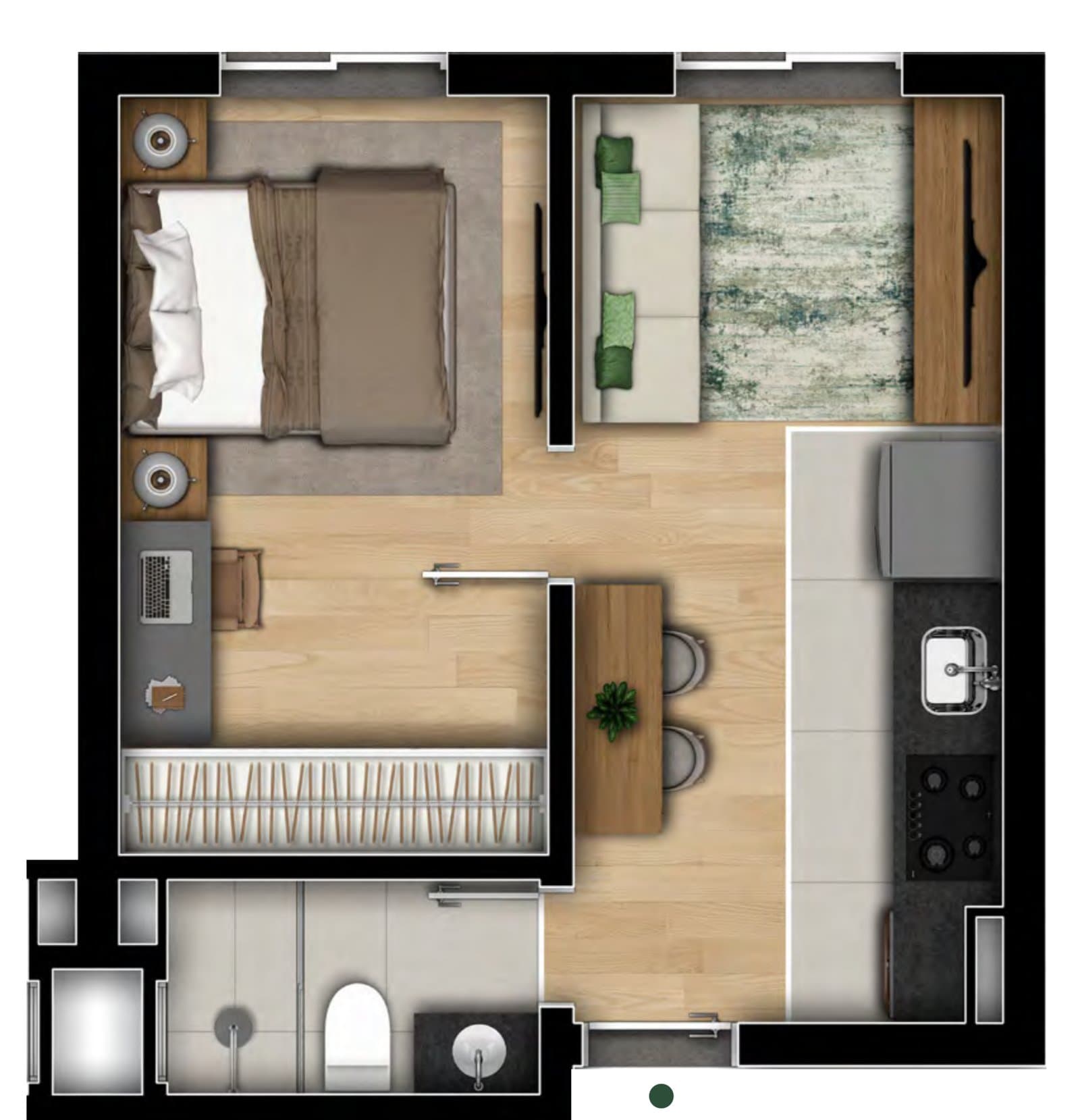 Planta de apartamento do Nest Urban Habitat