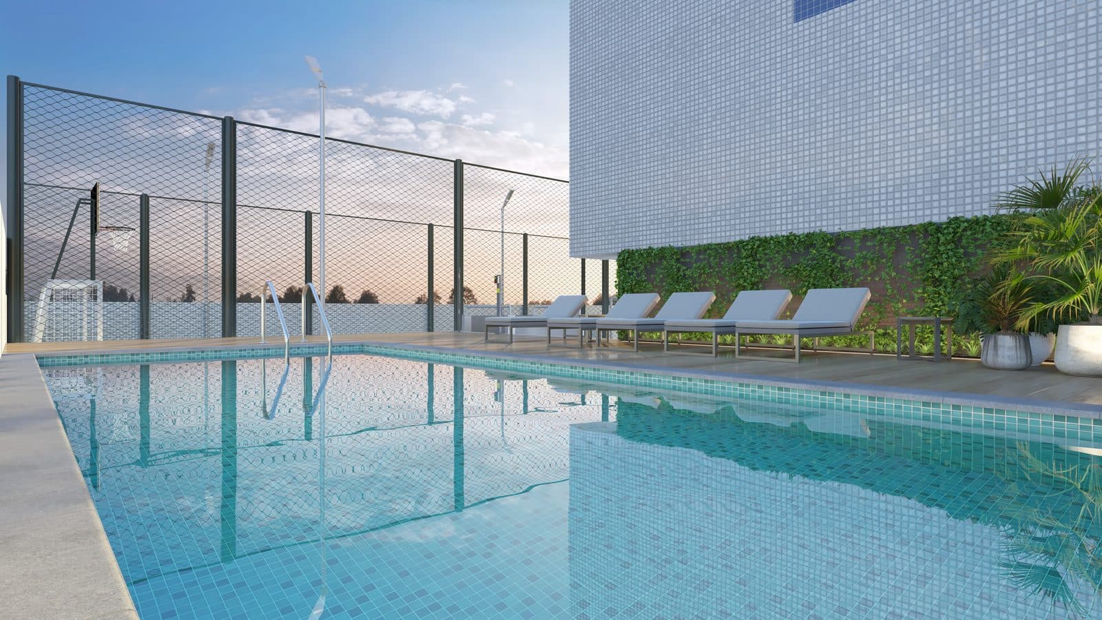 Piscina do Pine Blue Residencial