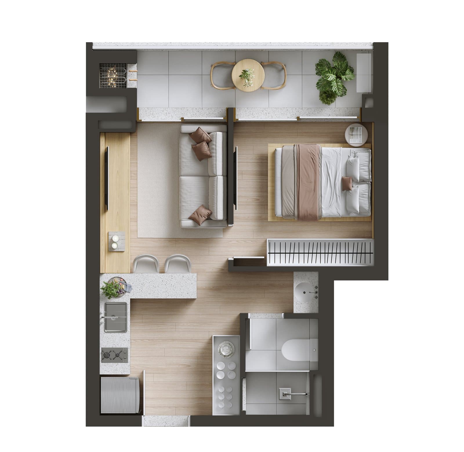 Planta de apartamento do Zait
