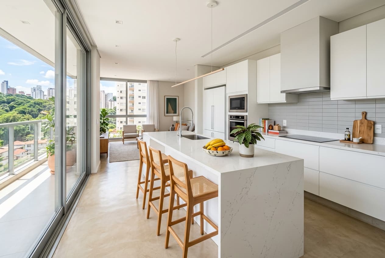 Cozinha de um apartamento à venda pelo Minha Casa Minha Vida em Curitiba