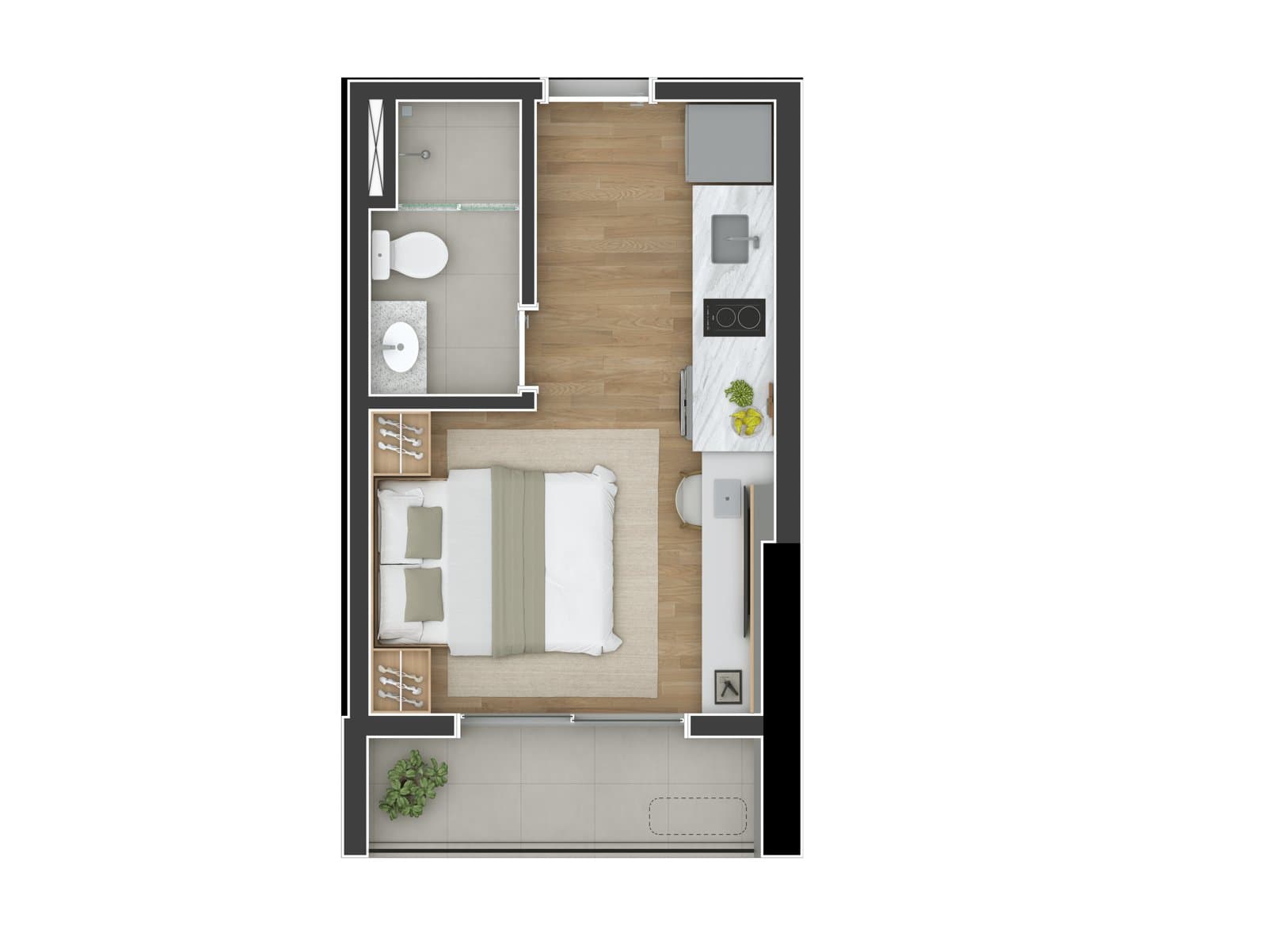 Planta de apartamento do Cena Passeio