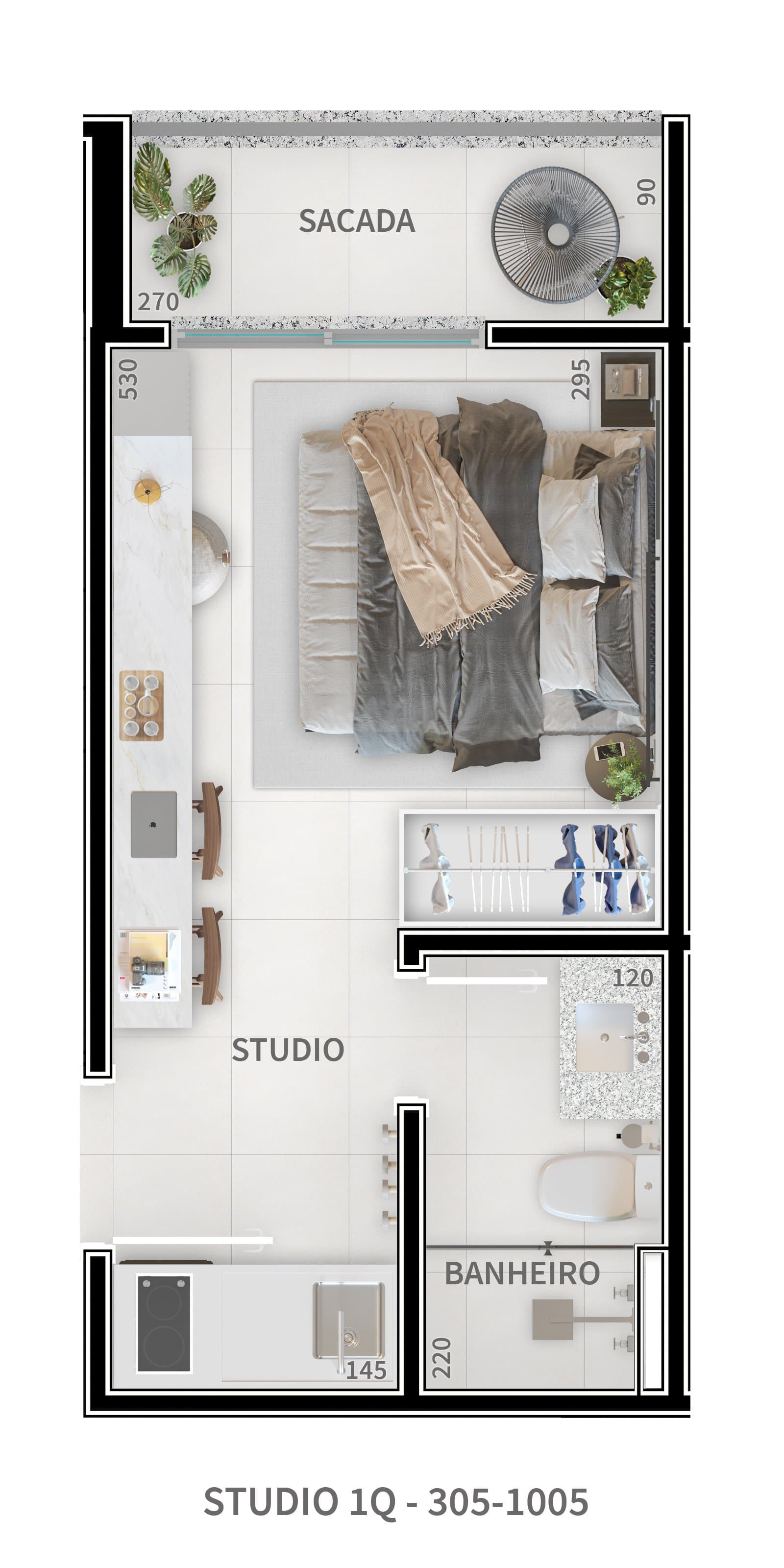 Planta de apartamento do Hit Home
