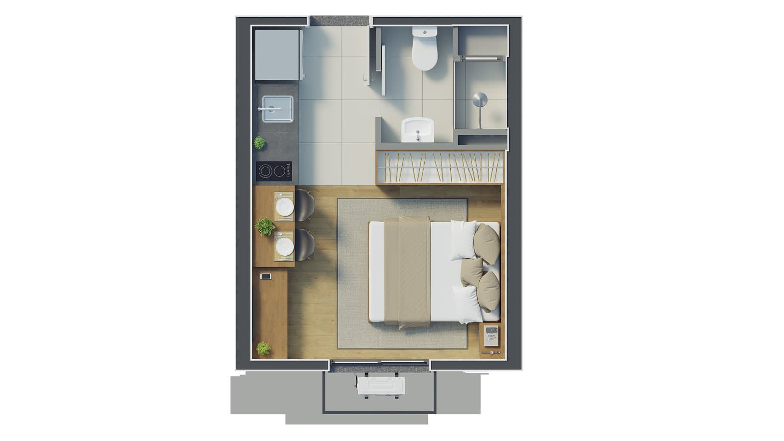 Planta de apartamento do New Garden