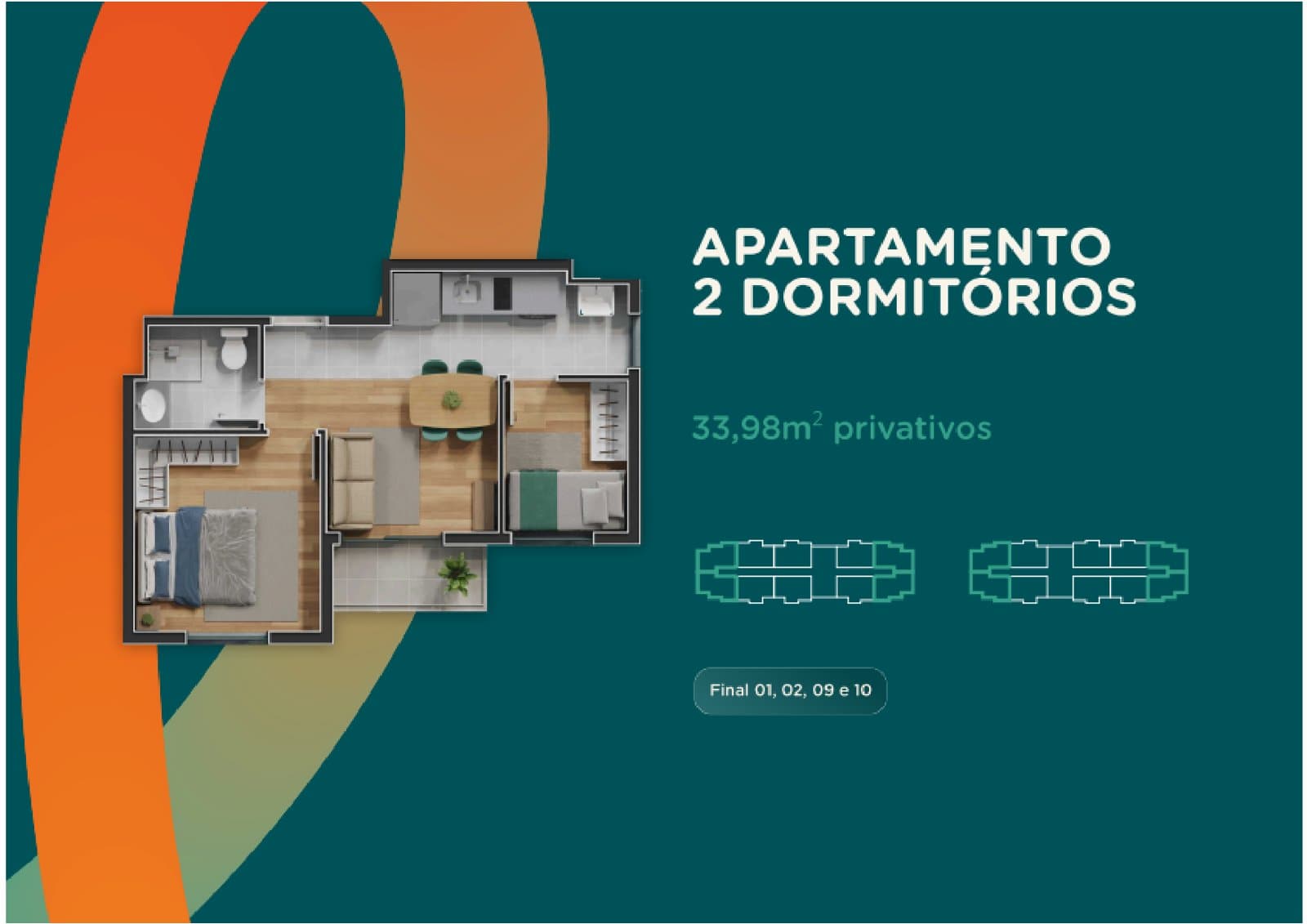 Planta de apartamento do Novo Prado Elos