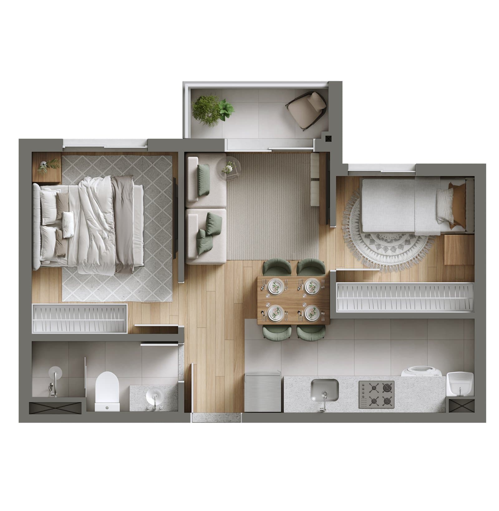 Planta de apartamento do Sorano