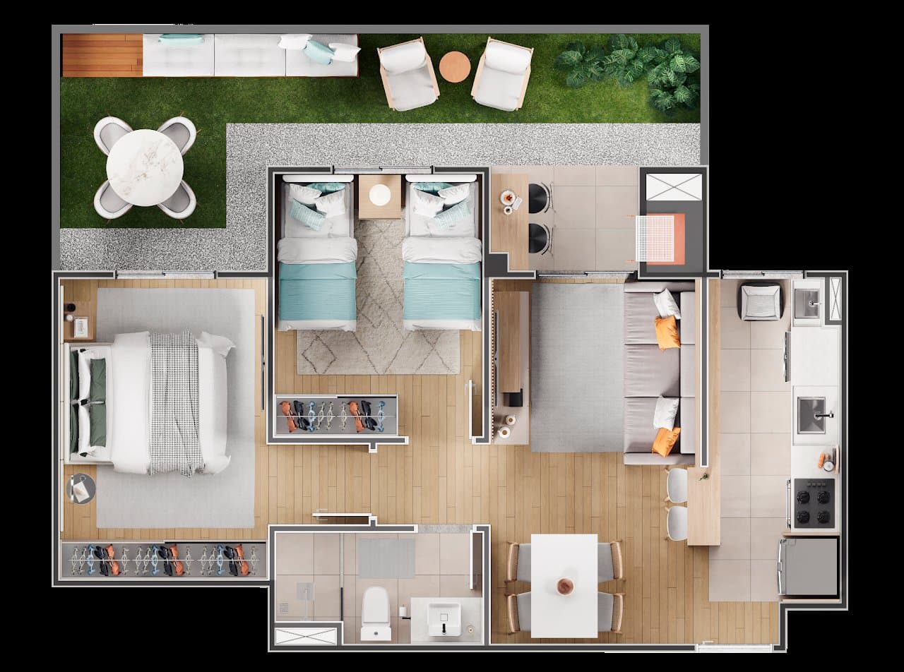 Planta de apartamento do VEGA Neoville